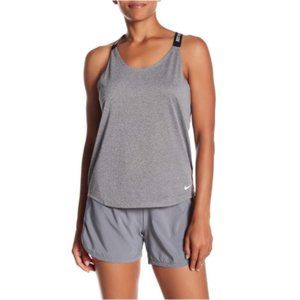NWT NIKE Dri-Fit Pro Elastika Tank Top Grey Medium